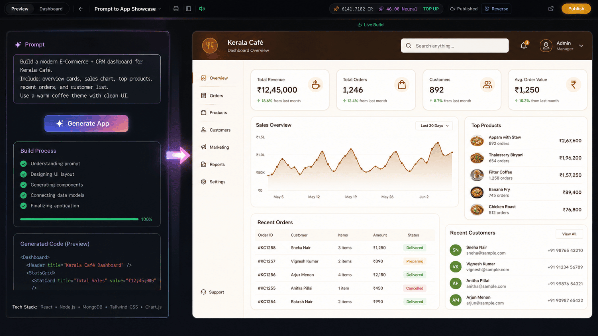 Prompt to App E-Commerce Architecture