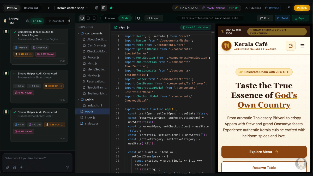 In-Browser Interactive Studio and Code Editor